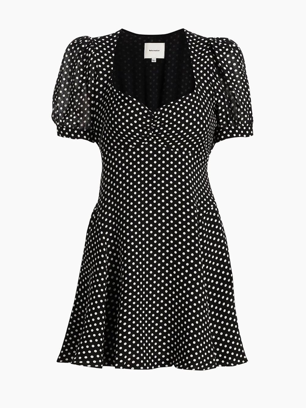 NWT REFORMATION Rebecca Polka Dot Mini Dress! - Picture 7 of 11